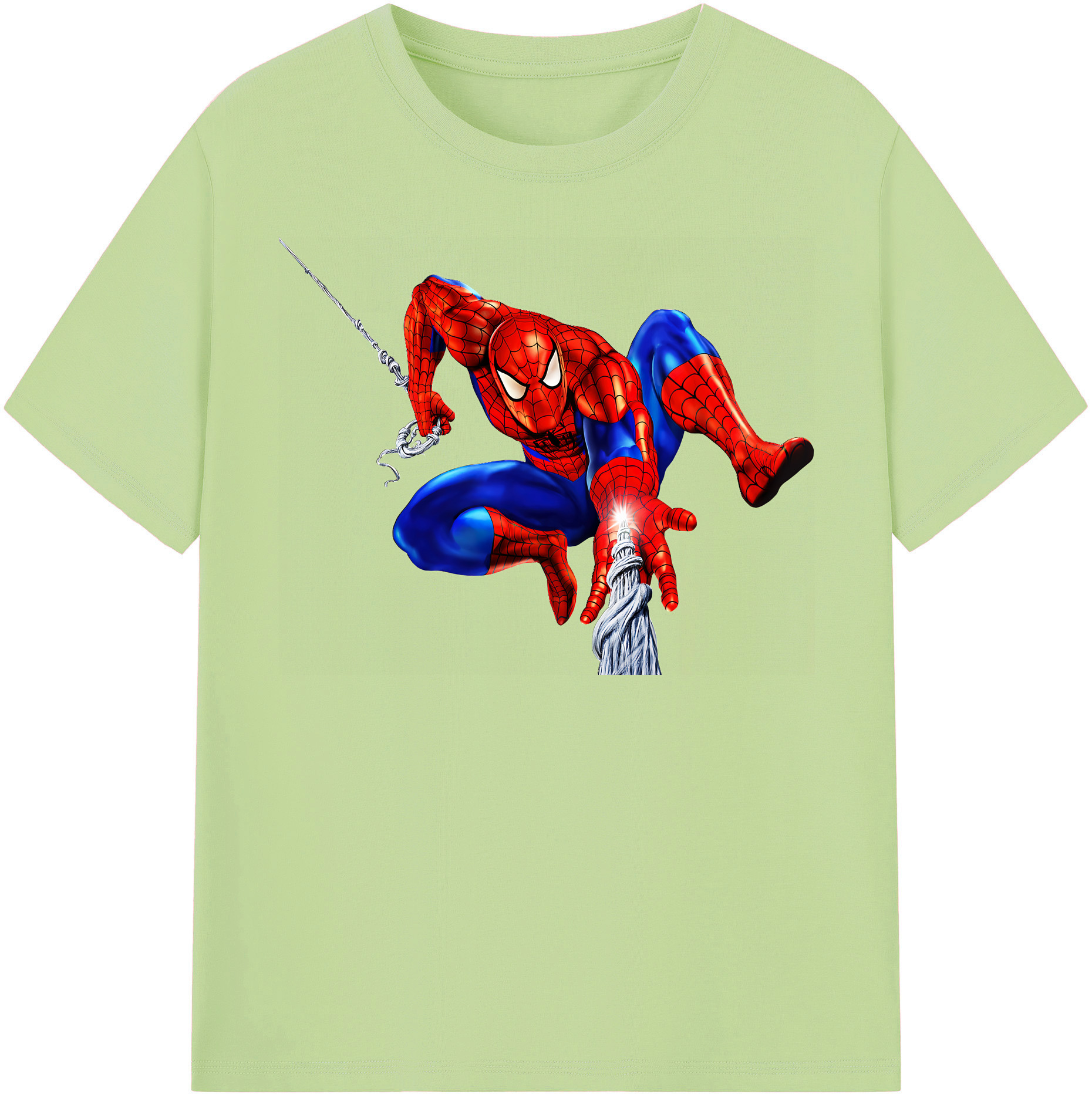 （画像用） Spider Man スパイダーマン 綿100％半袖Tシャツ（フロントプリント）
